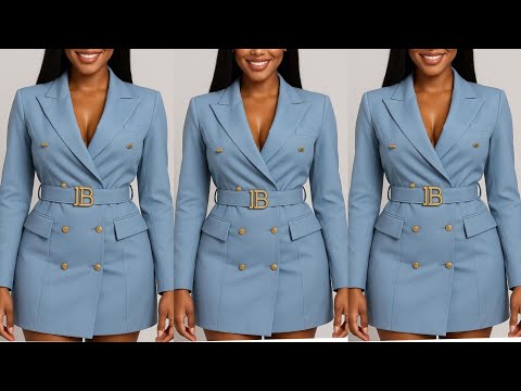 Видео: КАК СКРОЙТЕ ДВУБОРТНОЕ ПЛАТЬЕ-БЛЕЙЗЕР С УЗОРЧАТЫМ ВОРОТНИКОМ / ДЛЯ НАЧИНАЮЩИХ