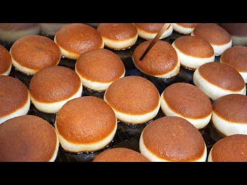 Видео: Удовольствие для глаз и рта! 3 вида разноцветных пончиков с кремом / корейская уличная еда