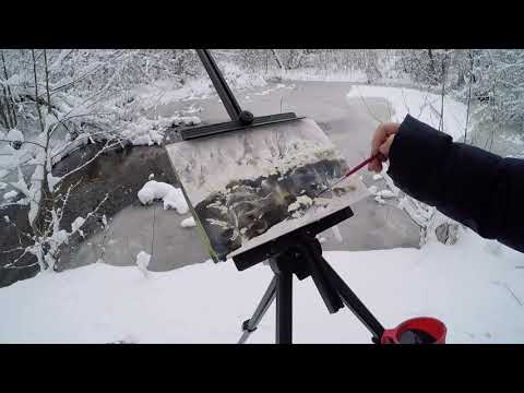 Видео: Зимний пленэр акварелью Winter plein air with watercolor #акварель #зимаакварелью #пленэр #pleinair