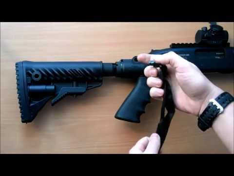 Видео: Телескопический приклад для ружья на базе адаптера Mesa Tactical