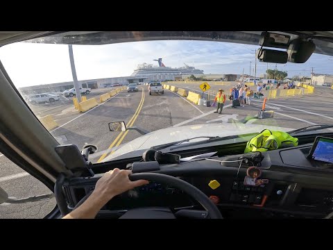 Видео: Мне пришлось доставить груз на круизный лайнер на моем полуприцепе.