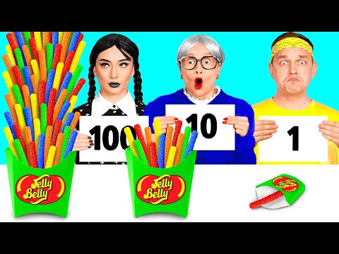 Видео: 100 Слоев Еды Челлендж | Фантастические Кухонные Рецепты от TeamTeen Challenge