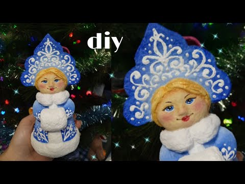 Видео: МК Снегурочка из ваты / Игрушка на ёлочку / Ватная игрушка  / DIY  Snow Maiden