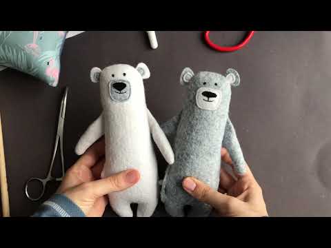 Видео: Скандинавские мишки из фетра #1 | Легкий пошив | Scandinavian Felt Bears Sewing