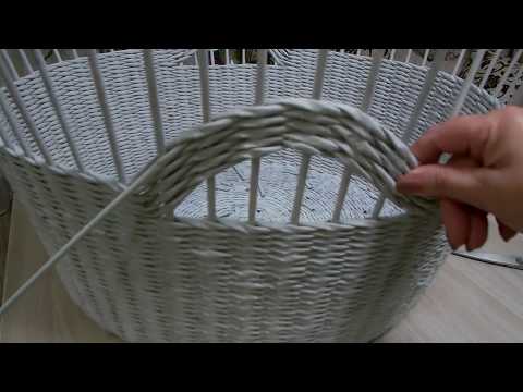 Видео: Простая ручка для корзины из бумажной лозы