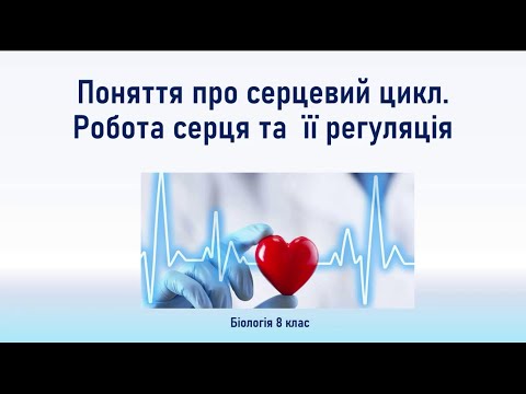 Видео: Біологія людини. Серцевий цикл. Робота серця та регуляція. Систола і діастола. Аритмія, тахікардія