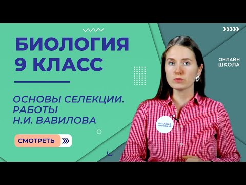 Видео: Основы селекции. Работы Н.И. Вавилова. Урок 23. Биология 9 класс