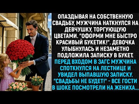 Видео: "Опаздывая на собственную свадьбу, мужчина встретил девчушку, торгующую цветами на улице..."