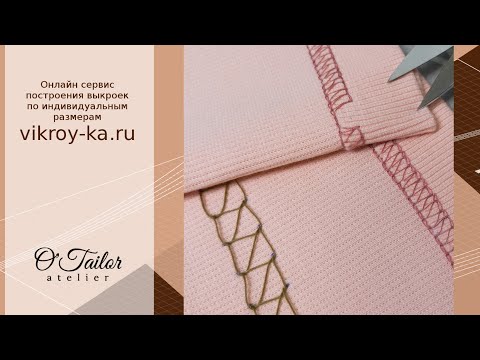 Видео: Ремонт трикотажной строчки ручным стежками.  Один из способов.
