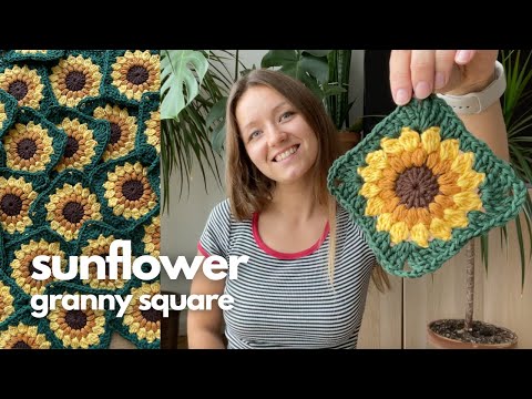 Видео: 🌻БАБУШКИНЫЕ КВАДРАТЫ С ПОДСОЛНУХАМИ🌻 | Простой урок для начинающих