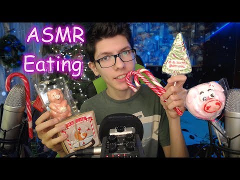 Видео: АСМР 🍬🍭Новогодний Итинг 🎄Поедание, Мукбанг ✨ASMR New Year's (EATING SOUNDS), Mukbang ⛄ Звуки Еды