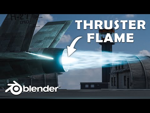 Видео: Пламя двигателя Thruster — Учебное пособие по Blender 4.0+
