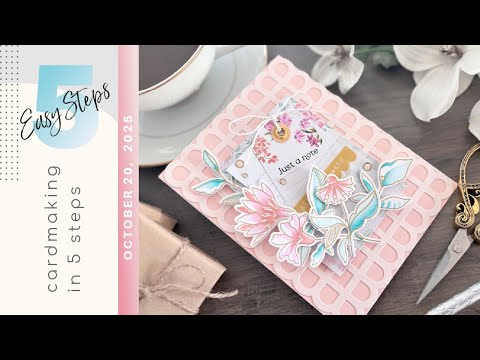 Видео: 5 простых шагов к созданию цветочной открытки из веленевой бумаги | Pinkfresh Studio Kindness In ...
