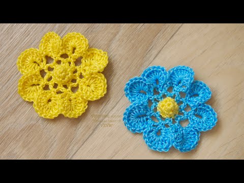 Видео: Ажурный цветок крючком  Пошаговое вязание для начинающих Урок 178  Flower crochet