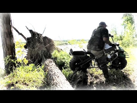 Видео: Боливар не выдержит двоих, или все так и выдержит!? Мотовездеход Балтмоторс ATV 2X2.