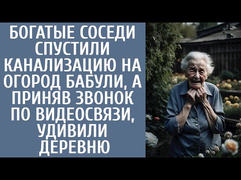 Видео: Богатые соседи спустили канализацию на огород бабули, а приняв звонок по видеосвязи, удивили деревню