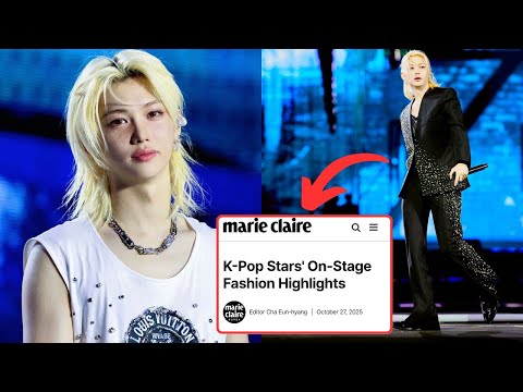 Видео: Феликс блистает в наряде Louis Vuitton на показе Marie Claire в Корее — сцена становится подиумом!