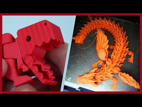 Видео: Котики, Дракон, Динозавры на 3D принтере FlyingBear S1. Подвижные антистрессы.