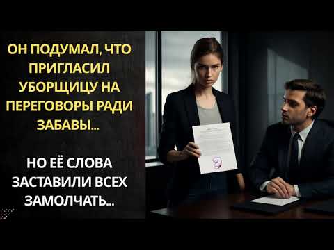 Видео: Он подумал, что пригласил уборщицу на переговоры ради забавы… Но её слова заставили всех замолчать…