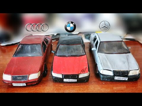 Видео: КРАШ-ТЕСТ НЕМЕЦКОЙ ТРОЙКИ!MERCEDES, AUDI, и BMW из ПЛАСТИЛИНА!