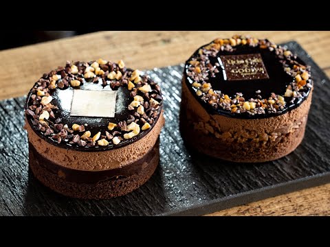 Видео: Рождественский шоколадный торт "Petit Noël Chocolat" Имитация магазинных тортов