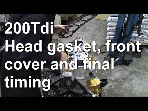Видео: Прокладка головки блока цилиндров 200Tdi, передняя крышка и окончательный ГРМ