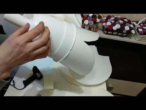 Видео: Бесплатный МК по изолоновой розе на горшке(кашпо)!Часть 1