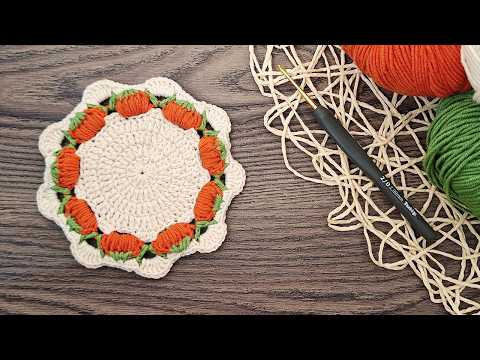 Видео: 🎃 Простая подставка-тыква крючком для Хэллоуина (Идеальный проект для Хэллоуина 👻🧡)