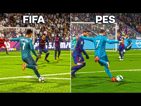 Видео: Кривая • FIFA против PES с 2014 по 2025 год