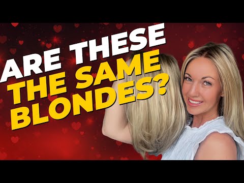 Видео: Сравнение популярных блондинок Джона Ренау: оттенённый пралине и малибу-блонд | Парики из чикеля