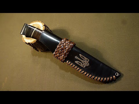Видео: Ножны из старых сапог и разного хлама.  A scabbard made from old boots and various junk.