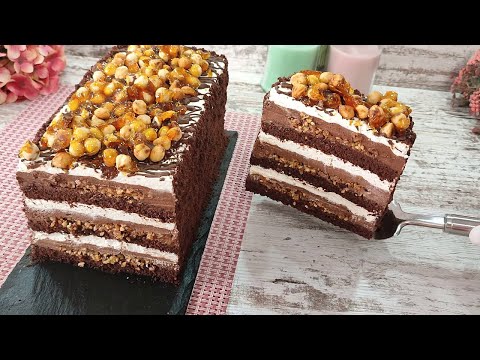 Видео: Быстрый Шоколадный торт с ГРИЛЬЯЖЕМ! Очень вкусно и просто! Без желатина, ручным миксером!