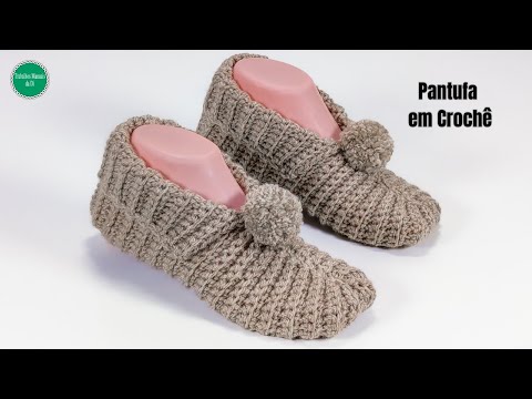 Видео: Уютные тапочки ручной работы, связанные крючком!