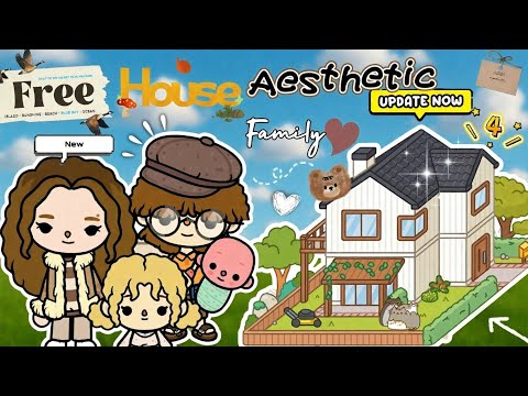 Видео: Эстетичный БЕСПЛАТНЫЙ дизайн дома 🏠 Toca Boca для 4 СЕМЕЙ 👪 ♡ #tocaboca