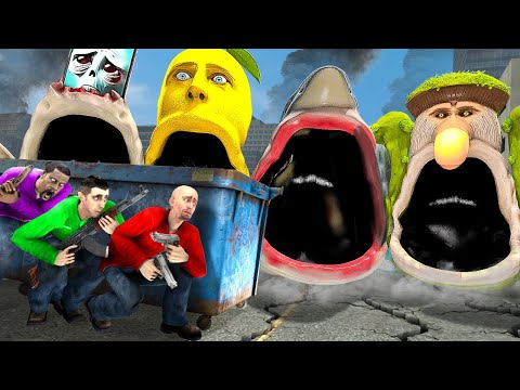 Видео: ГИГАНТСКИЕ БРЕЙНРОТЫ ПОЖИРАТЕЛИ! ИТАЛЬЯНСКИЕ МЕМЫ ОХОТЯТСЯ НА НАС! УГАР И БЕЗУМИЕ В Garry`s Mod