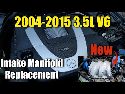 Видео: Замена впускного коллектора Mercedes (быстрый метод) Двигатель C350/E35 3,5 л M272 V6 *W203*