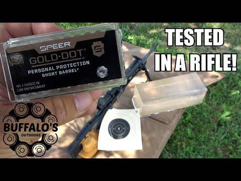 Видео: Патроны .22 Magnum GOLD DOT с коротким стволом испытаны в винтовке!