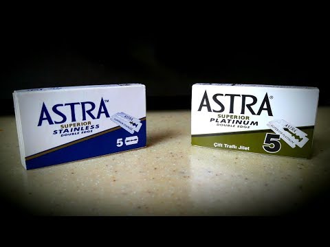 Видео: Бритье. История компании Astra. Виды лезвий Астра и их отличия между собой. Astra DE blades review.