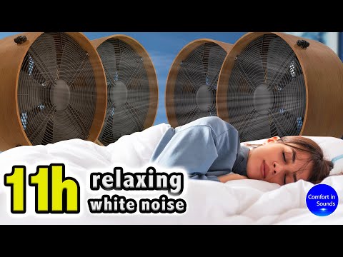 Видео: Освежающий холодный ветер, Белый шум, расслабляющие звуки, четыре звука вентилятора для сна, 528 Гц