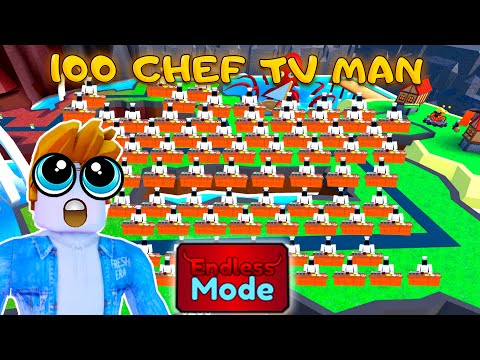 Видео: 100 CHEF TV MAN ПРИГОТОВИЛИ УЖИН В ENDLESS MODE В TOILET TOWER DEFENSE