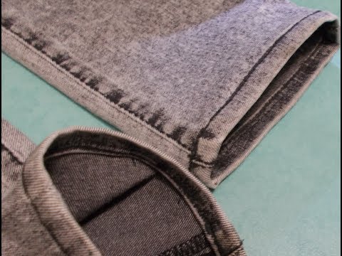 Видео: 🔺 КАК УШИТЬ И УКОРОТИТЬ ДЖИНСЫ СОХРАНИВ ПОТЁРТОСТИ.🔺