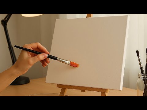 Видео: Как нарисовать осеннее озеро с домиком 🍂 | Расслабляющая акриловая живопись шаг за шагом