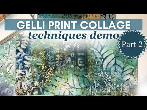 Видео: Добавление интереса к принтам Gelli с помощью трафаретов и нарисованных вручную деталей