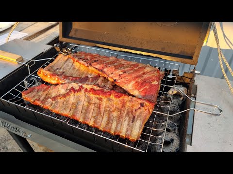 Видео: Рёбрышки Барбекю на новом Мангале Hanhi BBQ