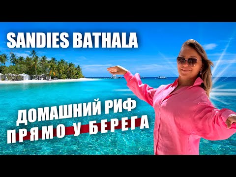 Видео: Обзор Sandies Bathala Maldives. Вкусная еда, лучшие места для дайвинга и снорклинга по приятной цене