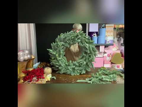 Видео: РОЖДЕСТВЕНСКИЙ / НОВОГОДНИЙ ВЕНОК