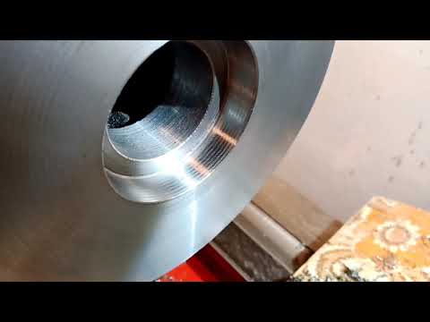 Видео: Переходной фланец шпинделя самодельного токарного