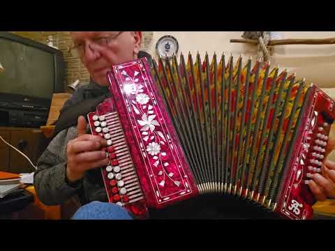 Видео: Снег летит и летит... в медленном темпе на гармони