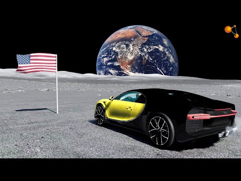 Видео: КОСМИЧЕСКАЯ СКОРОСТЬ! 300 КМ/Ч ПО ЛУНЕ | BeamNG.drive