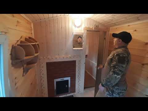 Видео: Баня 7х2.3 с крыльцом 